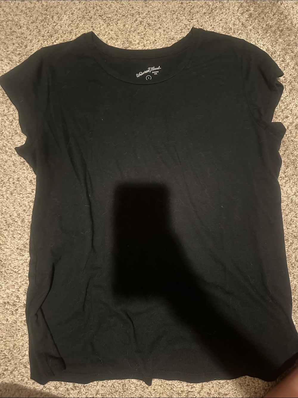 Universal Thread Black Short Sleeve Crewneck Top